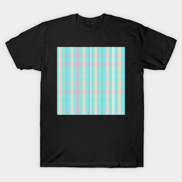 Pastel Aesthetic Catriona 2 Hand Drawn Textured Plaid Pattern T-Shirt by GenAumonier